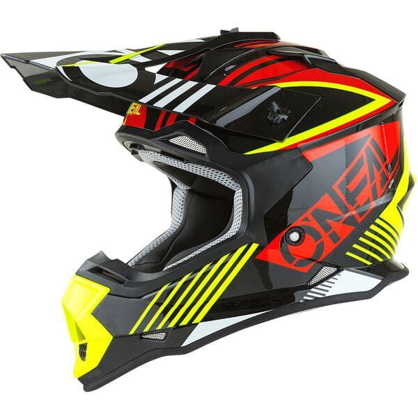 O'Neal 2025 Motocross Helmet 2SRS Rush Red Yellow